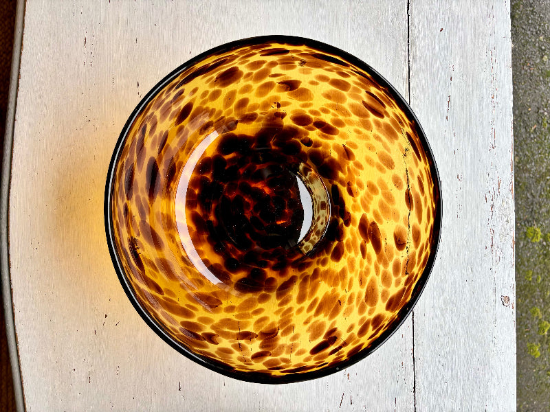 Christian Dior Glass Bowl Tortoiseshell design