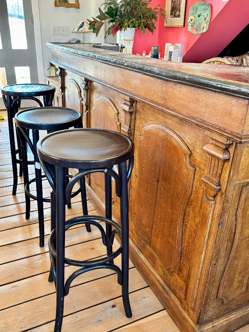 Antique Oak and Zinc Bar