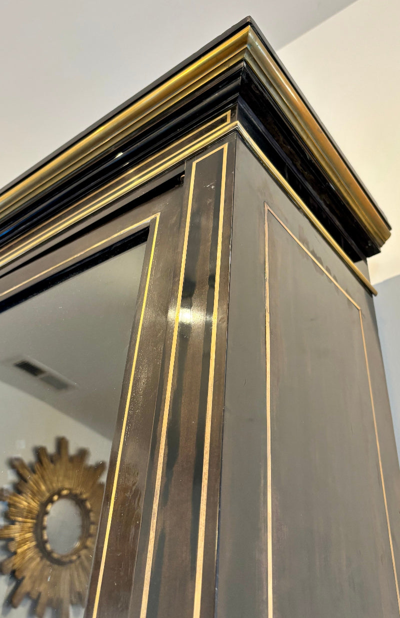 Gold Inlay Antique Bookcase