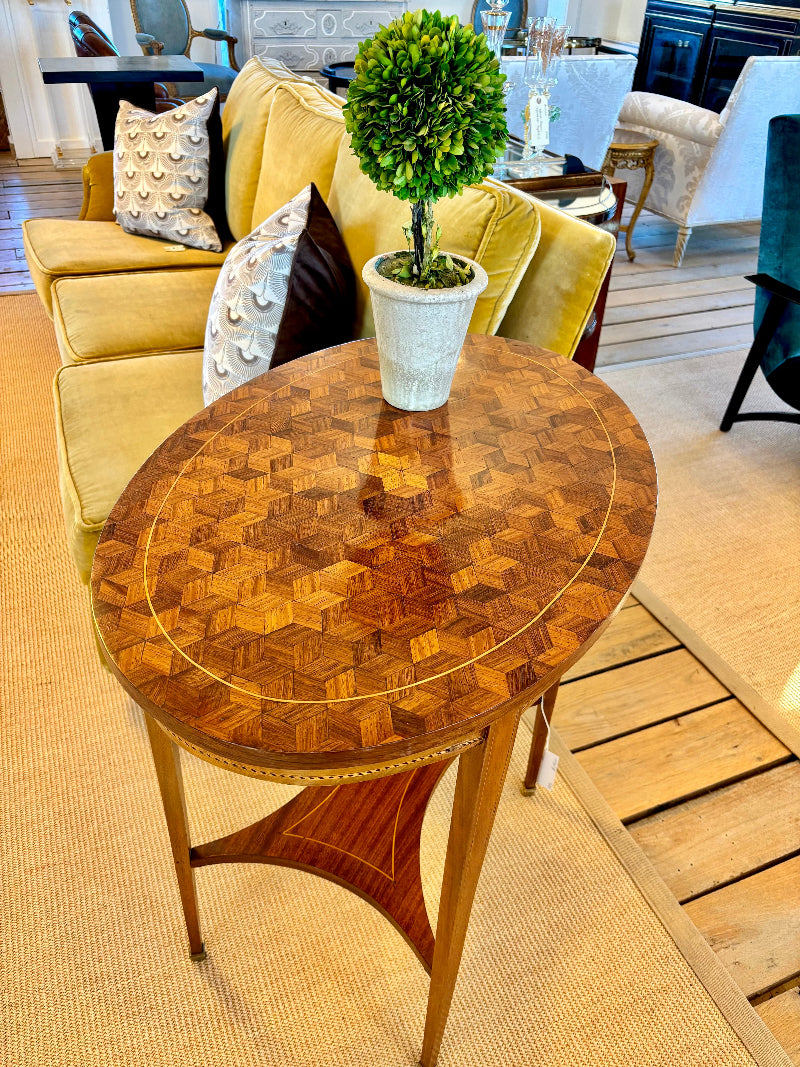 Antique French Table with Marquetry