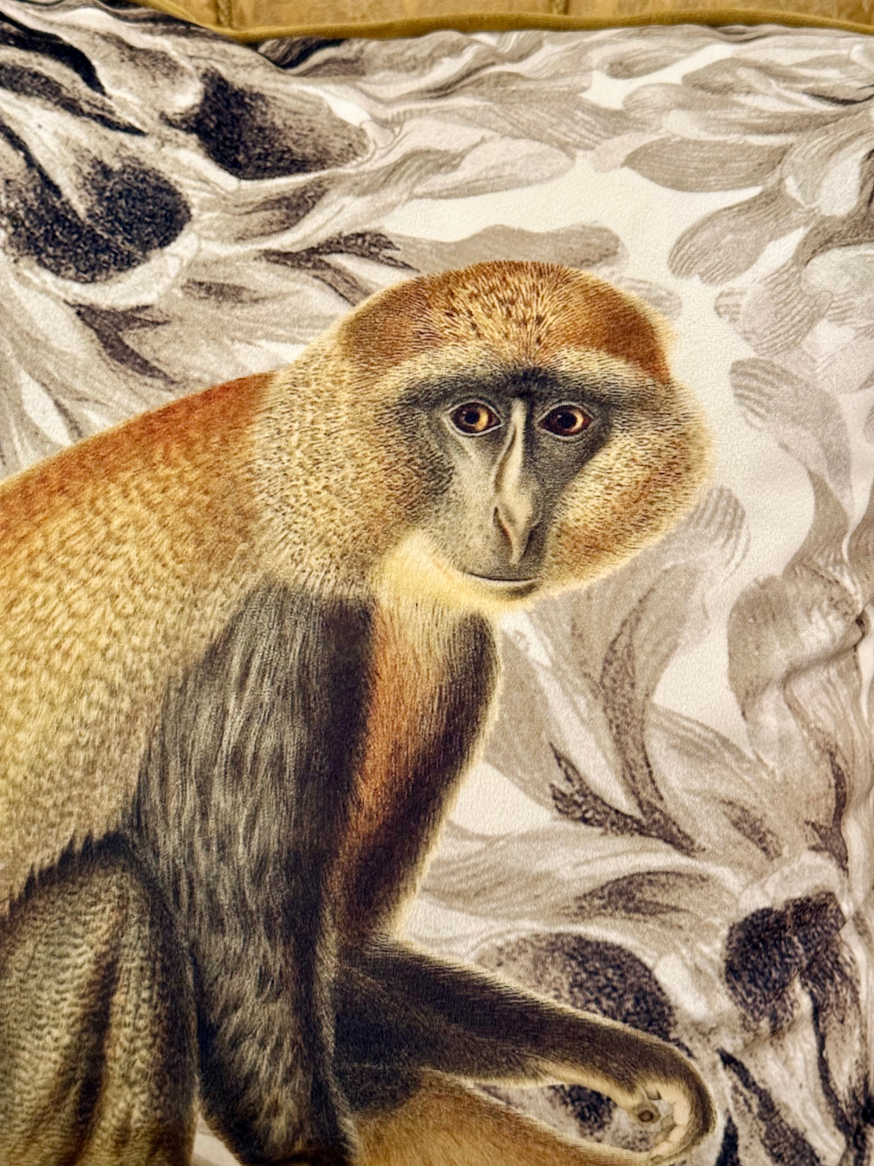 Danish Design Velour Monkey Pillow