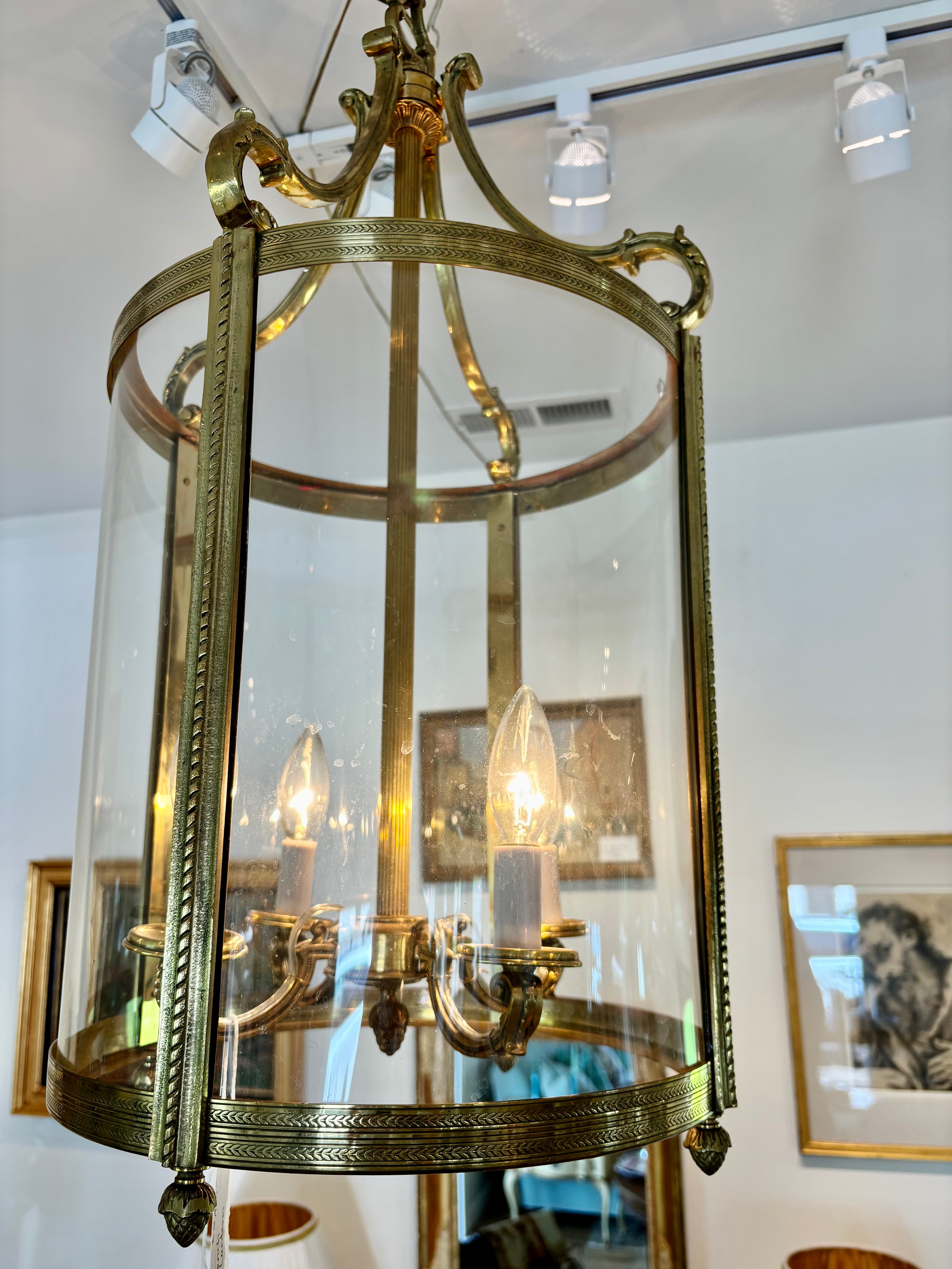 Antique Lantern from Paris with Acorn Detail