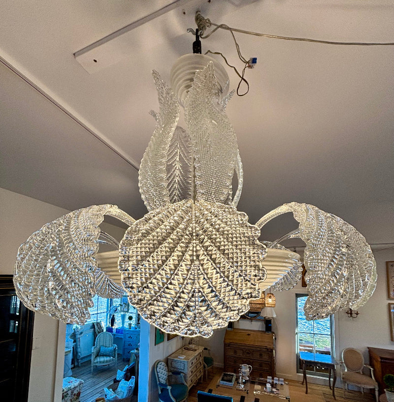 Stunning Italian Barovier & Toso Murano Crystal Chandelier