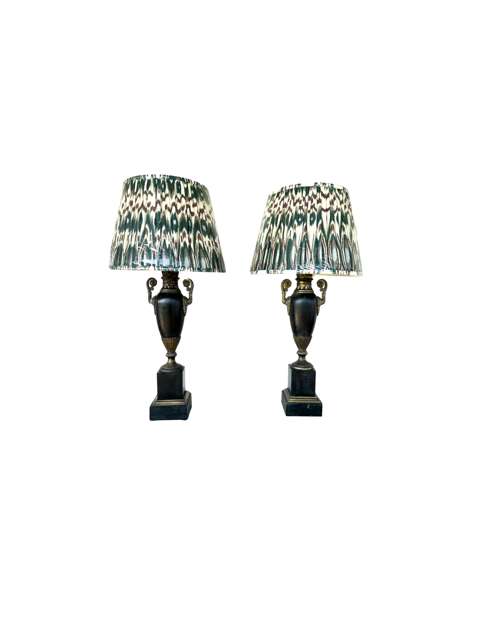 Pair of Regency Style Black Vintage Lamps