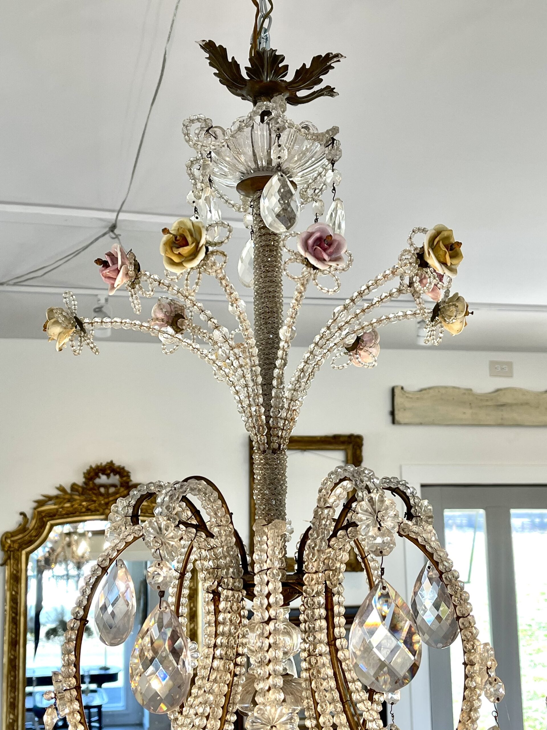 102LI Murano PinkFlower Chandelier4