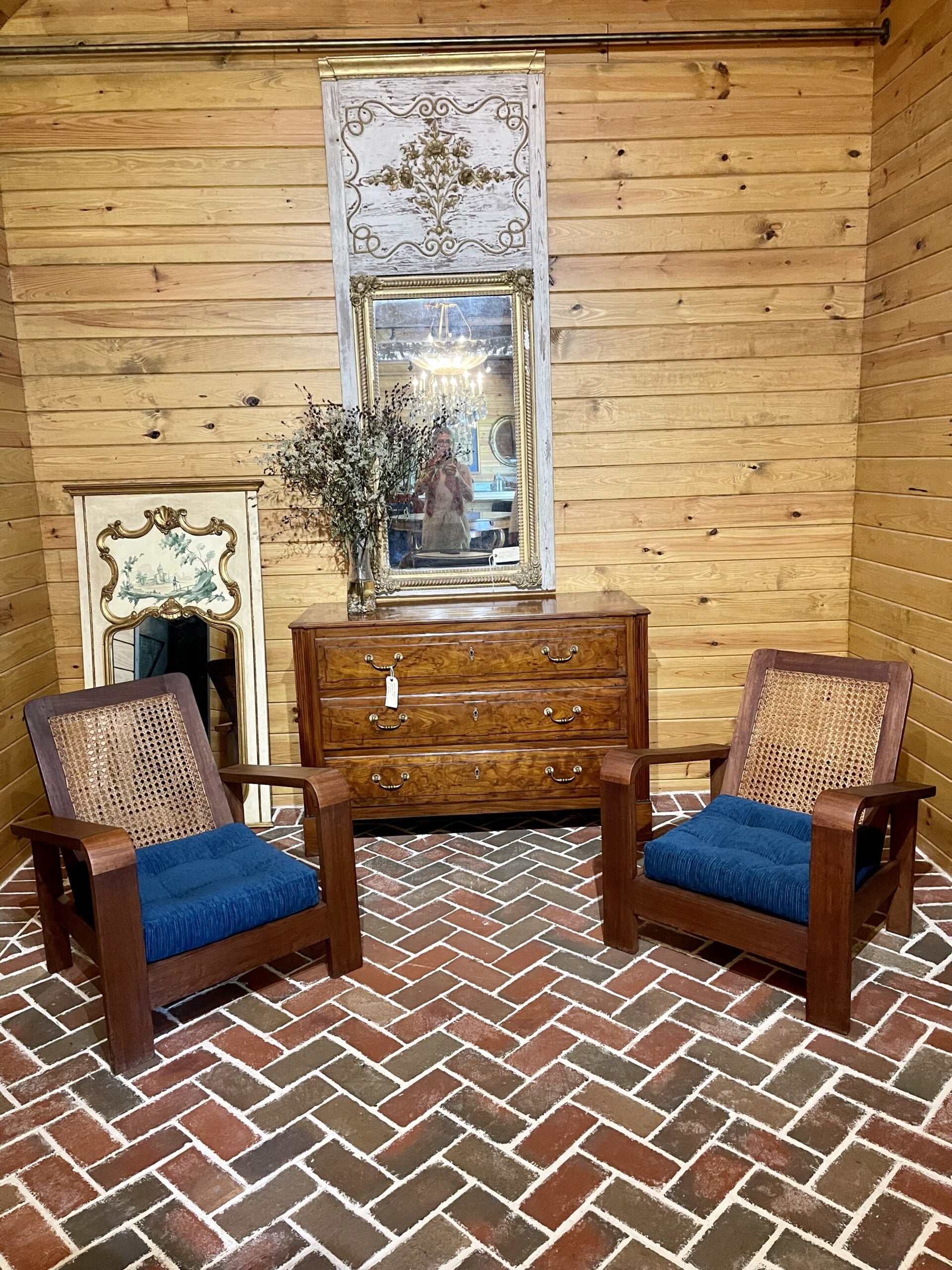 293FUFourCanedWoodClubChairs2