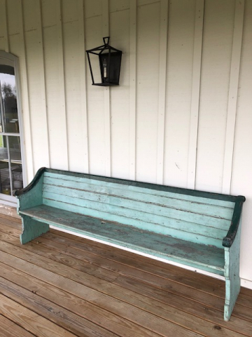 vintage church bench